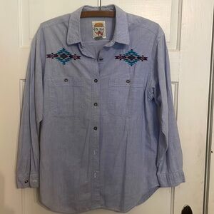 Casual life button down vintage denim shirt small‎